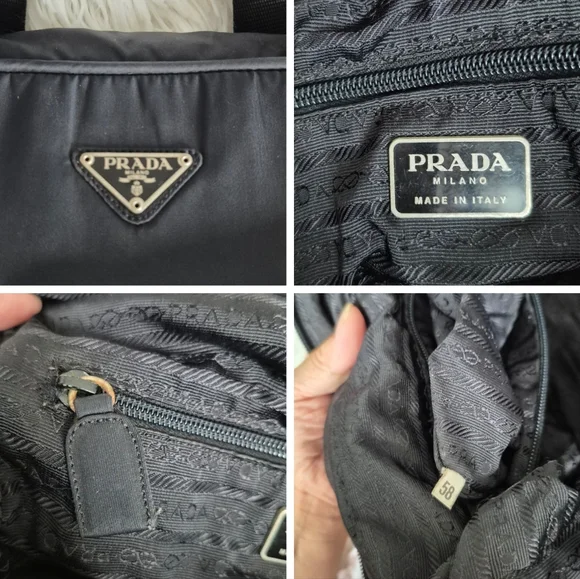 Vintage Prada Black Nylon Handbag - Picture 6 of 16